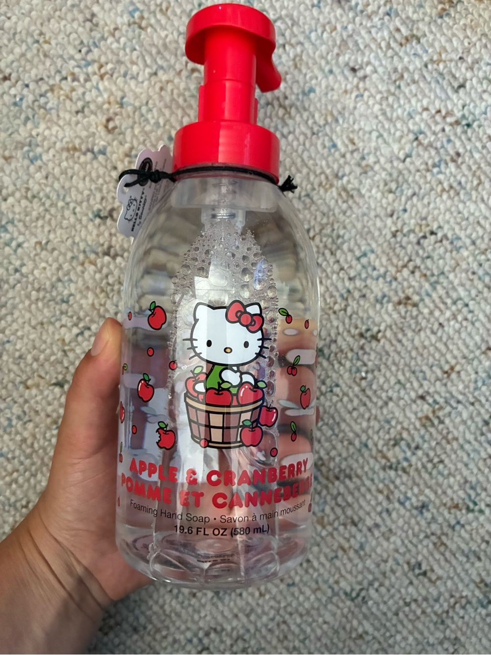 Hello Kitty Foaming Hand Soap 19.6oz in Apple cranberry